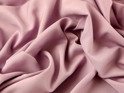 Minerva Soft Touch Polyester Crepe Dress Fabric Mauve - per metre