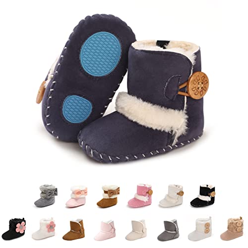 Botas de Bebés Unisexo Zapatos Primeros Pasos Invierno Soft Sole Botas Suaves de Nieve de...