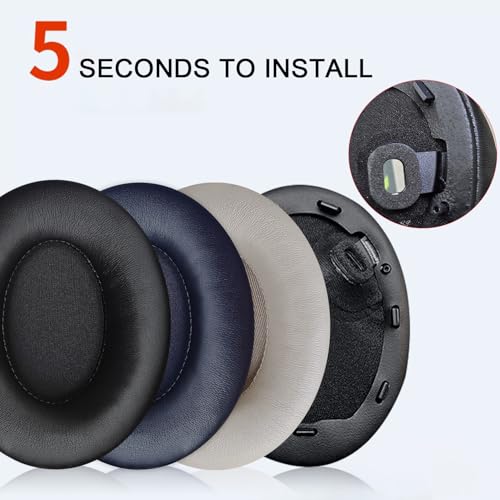 Almohadillas de repuesto para auriculares Sony WH-1000XM4, cojines para orejas, cubiertas para auriculares con cuero proteico suave (dorado) miniatura 4