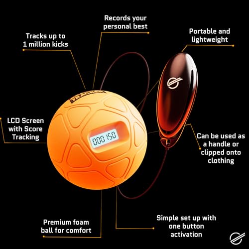 Smart Ball 1002 Tracker orange en taille S avec compteur de coups de pied intégré