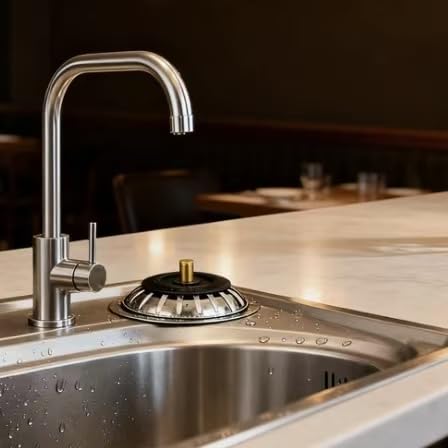 Colador y tapón para fregadero de acero inoxidable 3 pulg miniatura 5