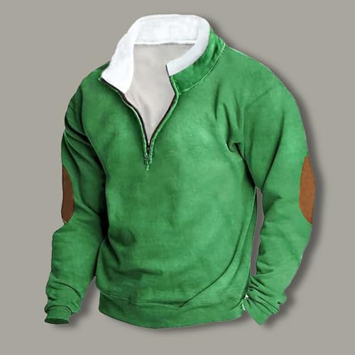 Mens Vintage Quarter Zip Sweatshirt Pullover Western Casual Fashion Long Sleeve Sweatshirts Tops for Men3