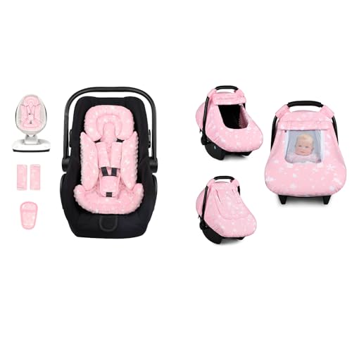 Car Seat Head Support Baby, Insert Suave para Bebé con Cubiertas de Correa miniatura 1