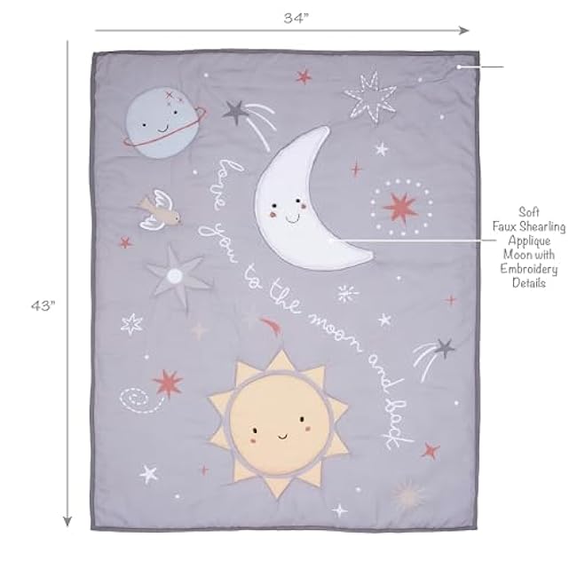 Bedtime Originals Little Star Celestial 3-Piece Nursery Baby Crib Bedding Set