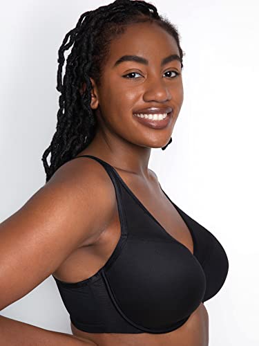 Curvy Couture Curvy Couture Women's Luxe Lace Plus Size Smoothing Bralette, Black Hue, 40Dd #TOP3