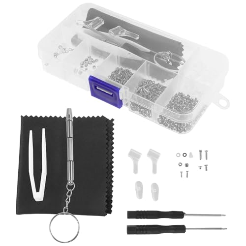Kit de reparación de gafas con destornillador de precisión y piezas de recambio