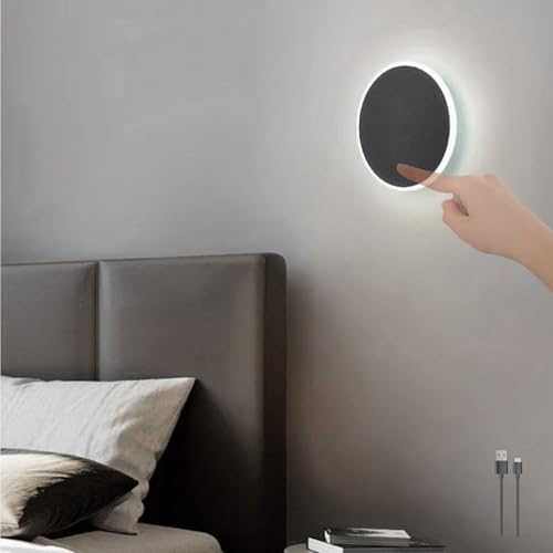 Luz de pared sin cables para evitar obras en salones equipada con batería USB