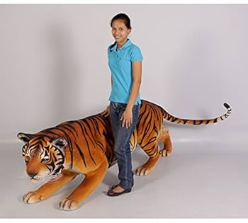 Amazon.co.jp: FRPアニマルオブジェ 挑むベンガルタイガー 置物