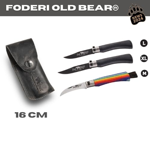 Lederscheide Old Bear® Fettleder Pullup Optik in anthrazitfarbenem Farbton 16 cm passend für Modelle L, XL und Pilzscheide Größe M - Art. FO.9300/16_DG