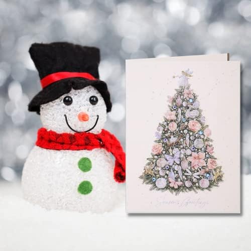Clintons: Luxury Pretty Tree Christmas Cards, Pack Of 8, 1 Design, Multi-Colour, 1169891
