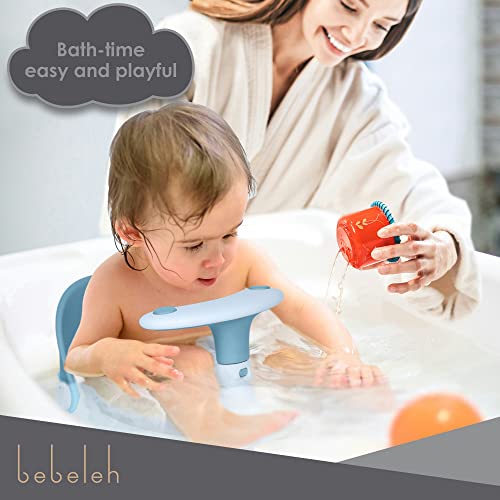 Image of BEBELEH™ Baby Bath Seat [Original] for Babies 6 Months & Up - Safe Infant and Toddler Baby Bathtub Seat for Sitting Up - Baby Bath Tub Baby Tub Seat for Shower (Blue, 8 Months+)