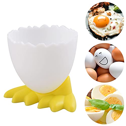 Eierdopje Gekookte 6 Stuks Eierdopjes Set Eierdopjes Stapelen Eierdopjes Plastic Eierdopjes Stapelbaar Eieren Houder Voor De Kook Vorm Eierhouder Set Tafeldecoratie Voor Ontbijteieren - Image 6