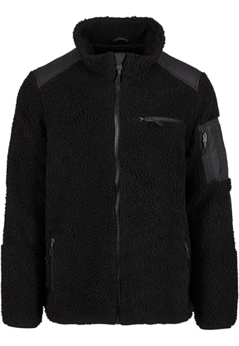 Brandit Men Ramble Teddyfleece Jacket Black, Uomo, Black, L - 5