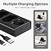 K&F Concept NP-FZ100 Charger, Dual-Slot Battery Charger with LCD Display for Sony A7iii, A7iv, A7RIII (A7R3), A7RIV, A7C, A7Cii, A6700, A6600, A9, A1, ZV-1E, FX30 Camera Batteries