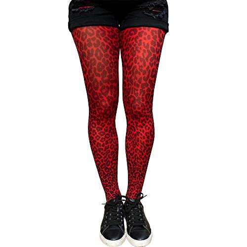 Red Leopard Tights For Women3