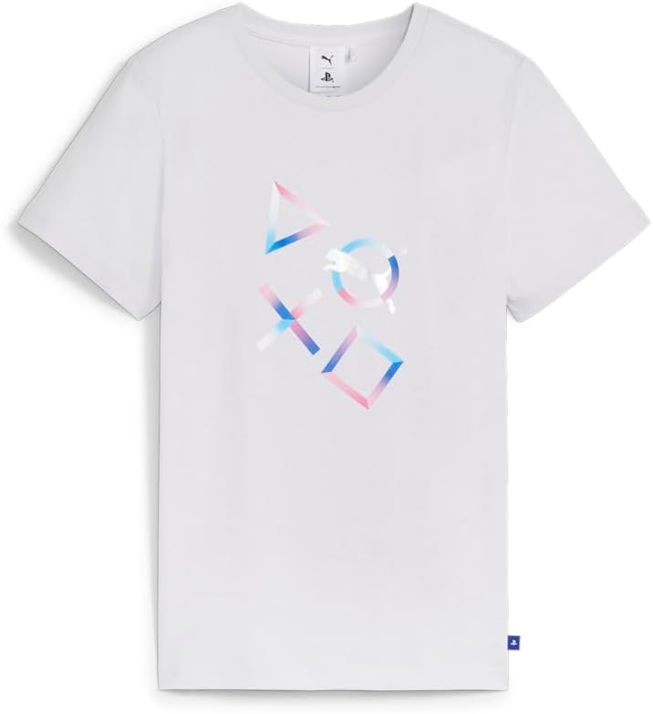 PUMA Kids Boys X Graphic Crew Neck Short Sleeve Casual Tops Casual - Grey - Size XS