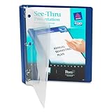 Avery  See-Thru Binder with 0.5-Inch Round Ring, Blue (10801)