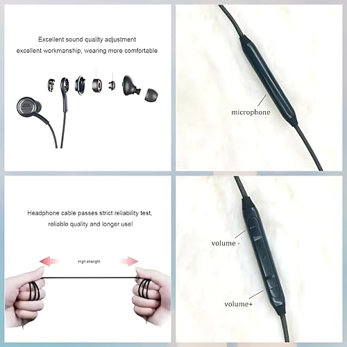 Image of GZT BASS-C Type C Wired Earphone with Powerful HD Mic for Clear Sound, in-Line Volume Controller & Noise Cancellation Compatible with All Android & iOS Devices with CType Jack- White