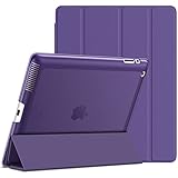 iPad Case, JETech Gold Slim-Fit Folio Smart Case Cover with Back Case for Apple the New iPad 4 & 3 (3rd and 4th Generation with Retina Display) / iPad 2 (Purple) - 0217