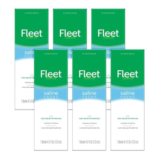 Fleet Enema Saline Ready to Use - 4.5 oz (6 Pack)