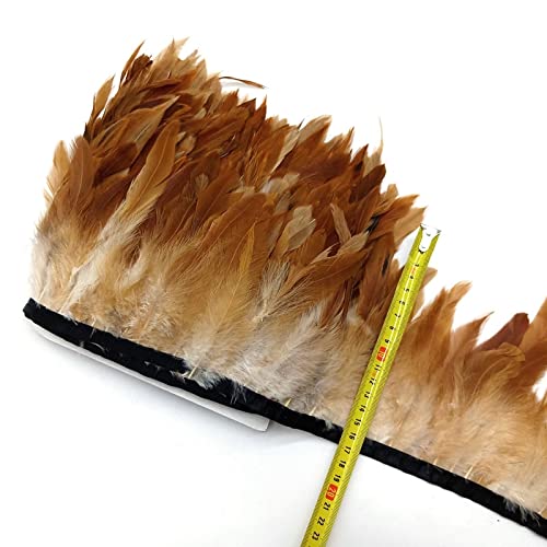 Plumes de coq naturelles ruban couture artisanat DIY 1m