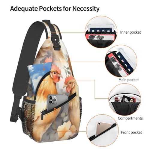 Bolso Cross Chest Bag Negro estilo Sling para Hombre y Mujer miniatura 4