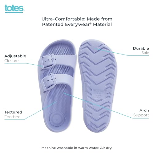 Image of totes Women's Everywear Lightweight Waterproof Adjustable Double Buckle Slide Sandal