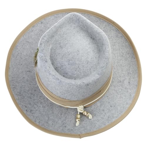 Chapeau exotique en laine à large bord fait main pour une élégance masculine