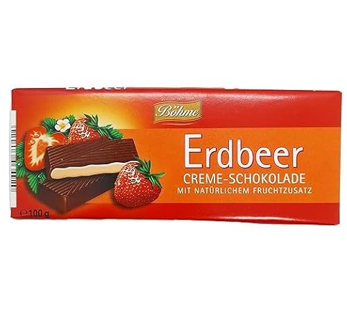 Böhme Creme- Schokolade Set Pfefferminz | Himbeer | Zitrone | Erdbeer | Orangen 5 x 100g + Naschwerk® Sticker