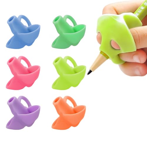 ZKGYUS 6 Pezzi Impugnatura Matita bambini,impugnatura penna,pencil grips,Aiuto Scrittura Strumento Correzione Della Postura per Bambini Adulti