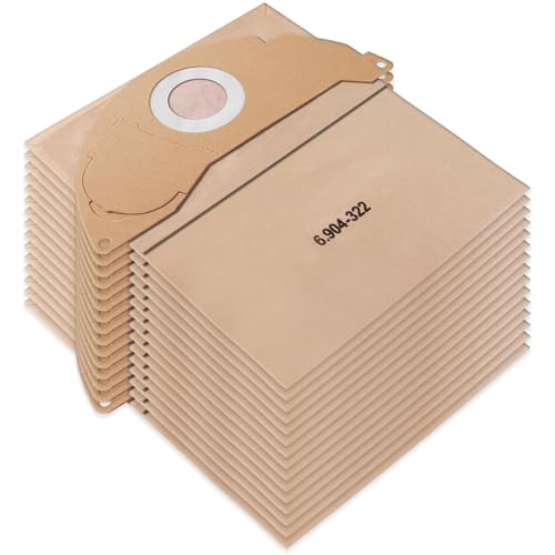 Inwee Paquete de 15 Bolsas de Filtro de Papel para Aspiradoras Kärcher 6.904-322.0 para Kärcher Serie WD2 MV2 WD2.200 a WD2.550 A2004 A2054 A2099Bolsas de Filtro de Papel Bolsas de Aspiradora