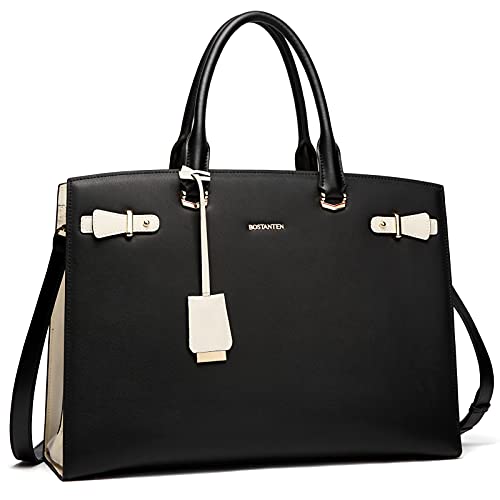BOSTANTEN Genuine Leather Laptop Briefcase