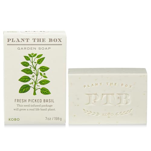 Image of KOBO Plant the Box Fresh Picked Basil Bar Soap (7 oz)