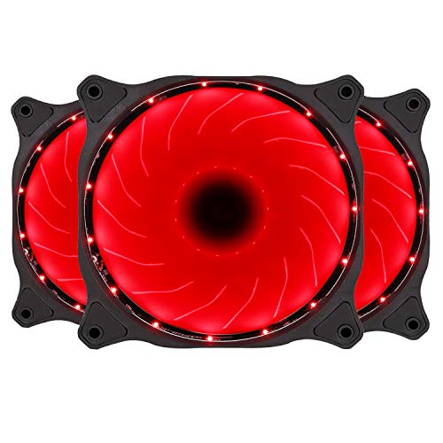120mm Computer PC Red LED Case Fan Quiet 12V 3pin Gaming PC Computer