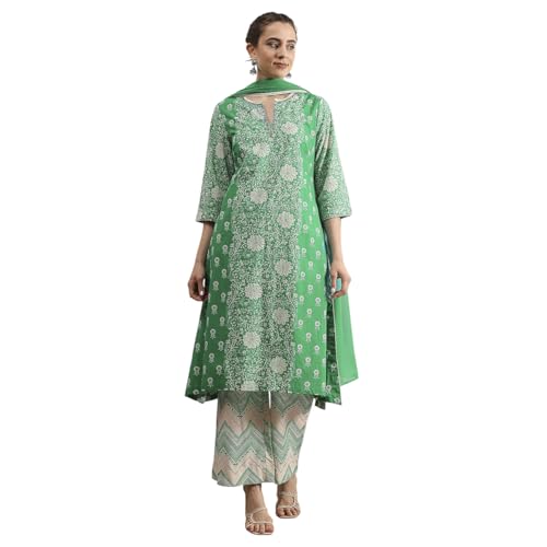 Image of BIBA Womens Kurta, Bottom, Dupatta