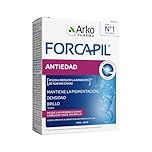 Arkopharma Forcapil Antiedad Comprimidos, Reduce la Aparición de Nuevas Canas, Aumenta la Densidad del cabello, Retrasa el Envejecimiento Capilar, Aporta Brillo Natural, Testado Científicamente
