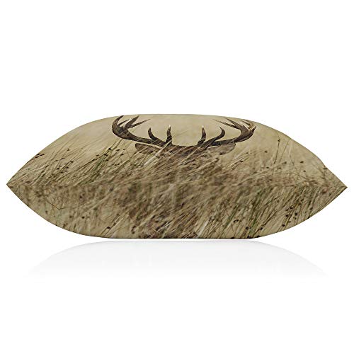 Ekobla FBA-PILLOW-LUX-A02 Throw Pillow Cover Stag Deer Antler Moose Elk Horn African Safari Wild Exotic Nature Decor Lumbar Pillow Case Cushion For Sofa Couch Bed Standard Queen Size 20X30 Inch thumb #5