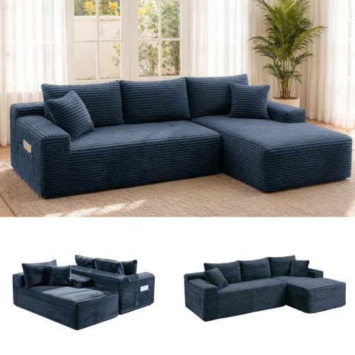 95" Modular Sectional Sofa, Boneless Chaise L-Shaped Couch for Living Room