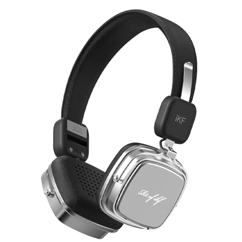 iKF R2 Retro Wireless Headphones, Bluetooth On-Ear Wired Headset, Foldable Design, Pure Bass, 60H Playtime, Bluetooth V5.4