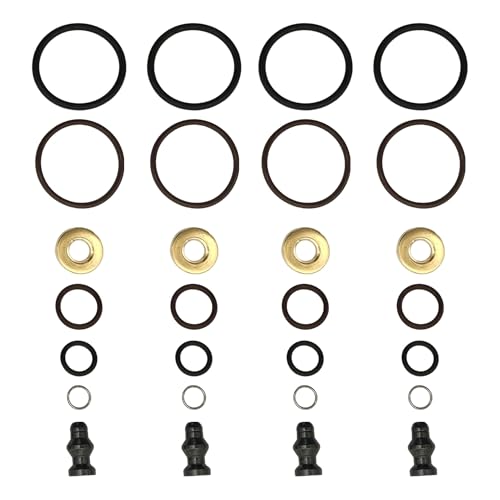 Image of PartsFlow Fuel Injector Seal Repair Kit For 1998 1999 2004 2005 Volkswagen Golf TDI 2005 2006 2007 2008 2009 Volkswagen Jetta TDI Audi A2 1.2L TDI 1.4L