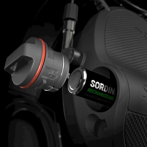 Sordin X2 Kapselgehörschutz 301004-10G - Gehörschutz für Jagd & Schießsport mit Lederband - aktiv und elektronisch - Schwarz