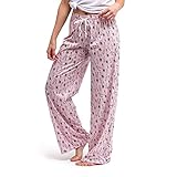 Hello Mello Signature Lounge Pants Womens Soft Pajama Bottoms Elastic Waistband Drawstring Tie - Happy Hour, Medium/Large