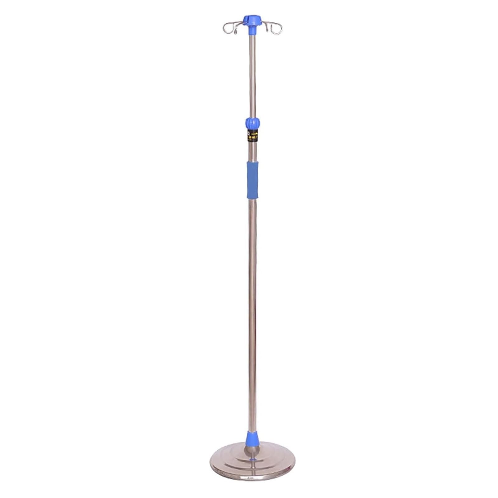 Soporte rodante for portasueros de acero inoxidable resistente portabotellas | Soporte for bolsa intravenosa de 4 puntas y altura ajustable 5 ruedas giratorias