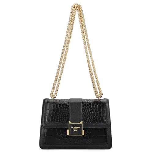 Image of Da Milano Leather Shoulder Bag for Women (01607OL)