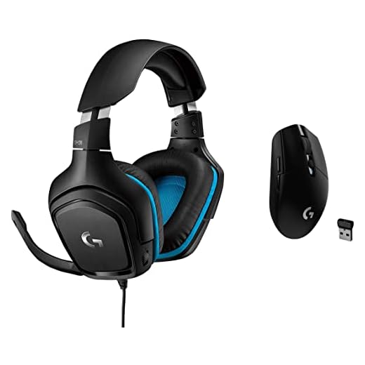Logitech G G4317.1 Surround Sound, DTS X 2.0, 50 mm Audio Drivers, USB and 3.5 mm Jack, Flip-to-Mute Mic Wired Over Ear Headphones with Mic for PC, Black & G304 Lightspeed Wireless Gaming Mouse