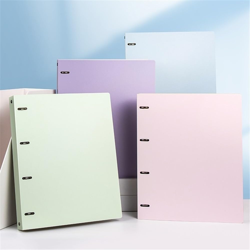 folder 5 szt. A4 perforowany folder PP cztery otwory luźne kartki informacje organizer plików do szkoły, biura Kurtki plików(Pink)