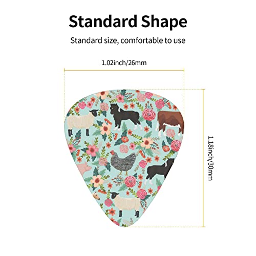 Médiators de guitare en celluloïd coloré en forme d’animal de la ferme – 3 épaisseurs différentes – Pour les amateurs de musique – Pour guitare électrique et acoustique – 0,46 mm, 0,71 mm, 0,96 mm - Les Beatles, Paul McCartney, John Lennon, RIngo Starr, George Harrison Médiators de guitare en celluloïd coloré en forme d'animal de la ferme - 3 épaisseurs différentes - Pour les amateurs de musique - Pour guitare électrique et acoustique - 0,46 mm, 0,71 mm, 0,96 mm – Image 5