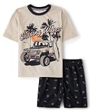 The Children's Place,Boys,Short Sleeve Top and Shorts,2 Piece Pajama Set,Wave Chaser,X-Large
