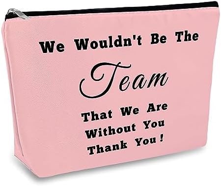 Boss Gift for Women Leader Appreciation Gift Makeup Bags Team Leader Supervisor Coach Manager Thank You Gift Oxford Cloth Cosmetic Bag Boss Day Thanksgiving Gift Leader Farewell Gift Pink Makeup Pouch