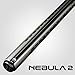 RHINO Nebula 2 Pool Cue - Charcoal Gray Premium Carbon Fiber Shaft & Composite Butt. Time Crystal Tip 12.8mm, Pro Taper Design. 3/8-8 Joint, Wrapless. Low Deflection Pool Cue